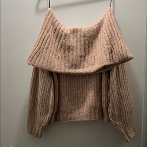 H&M pink off the shoulder sweater